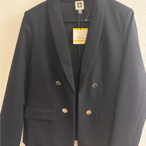 Anne Klein Black Blazer Size M Career Jacket NWT Retails for $149 - Picture 5 of 8